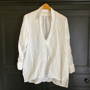 White Linen Top